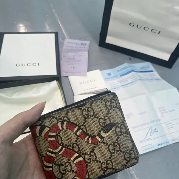 [BUNJANG] Gucci Snake Bi-fold Wallet / [풀구성/영수증] 구찌 스네이크 반지갑