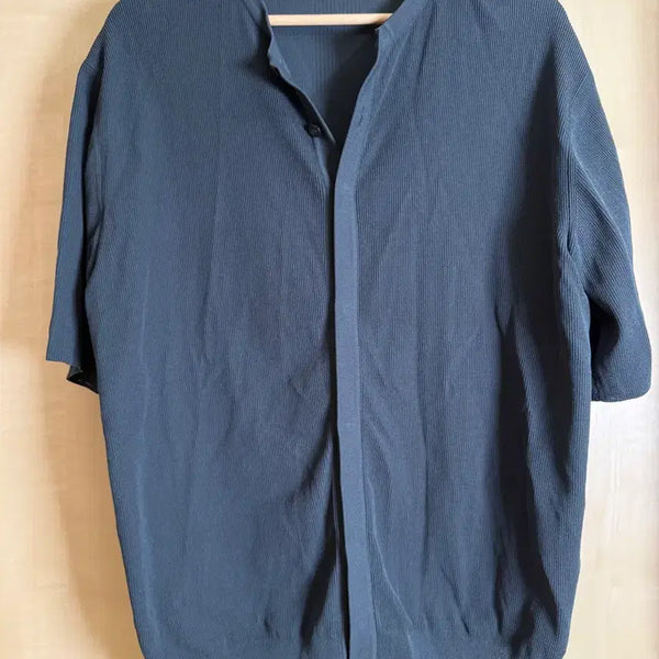 [BUNJANG] Time Homme 26ss Sample Dark Green Short-Sleeve Henley Neck Cardigan (Size 100) / 타임옴므 26ss 샘플 헨리넥 반팔 가디건 다크그린 100