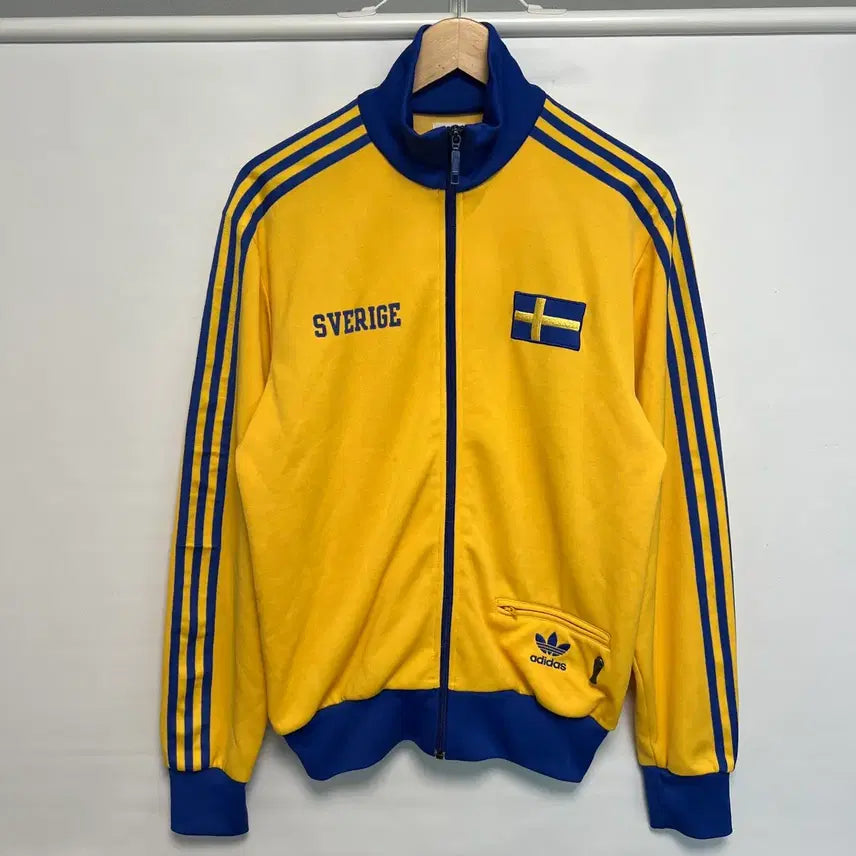 [BUNJANG] Adidas Sweden National Team Europa Track Top Jersey Yellow / [정품/100] 아디다스 스웨덴 국대 유로파 노랑 옐로우 트랙탑 져지