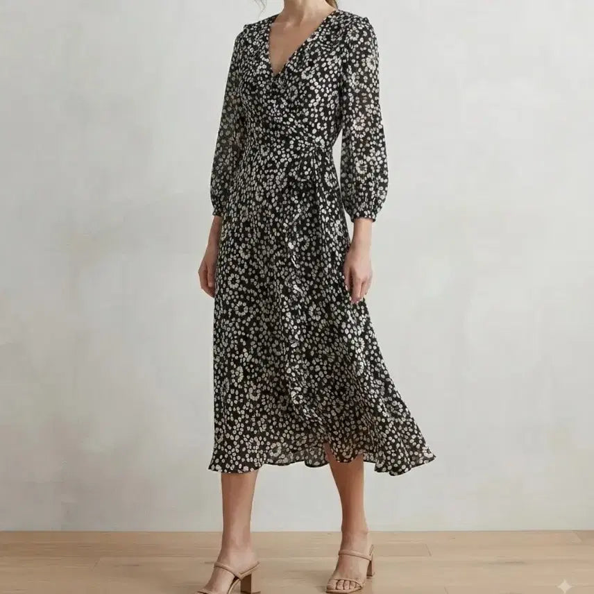 [BUNJANG] Si씨 Flower Pattern Long Dress / [55]Si씨 플라워패턴 롱 원피스