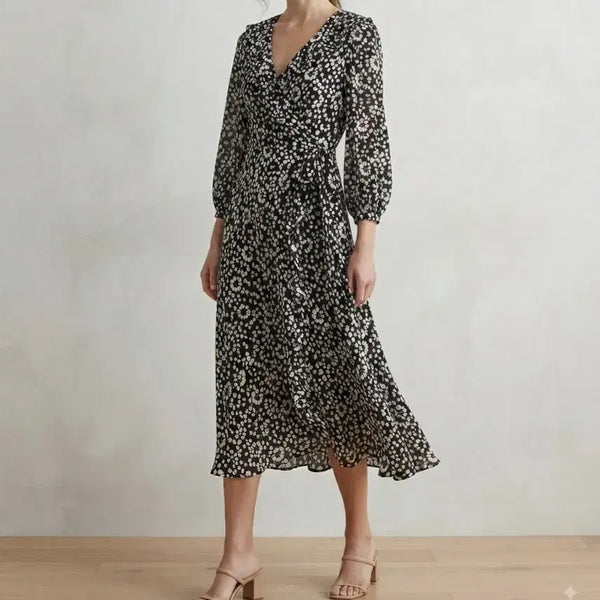 [BUNJANG] Si씨 Flower Pattern Long Dress / [55]Si씨 플라워패턴 롱 원피스