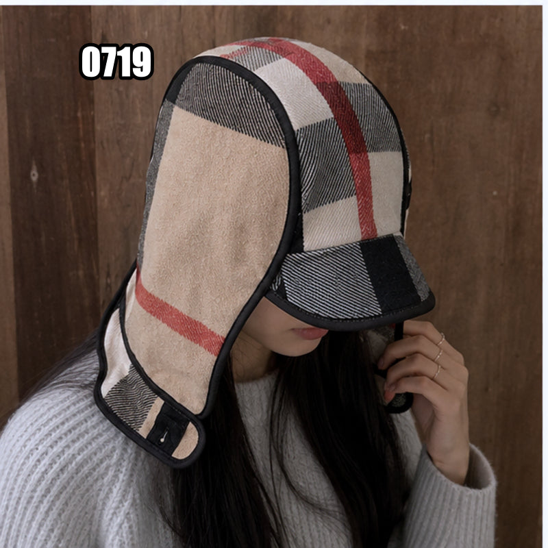 [BUNJANG] Burberry Check Wool Trapper Cap / 버버리 체크 울 트래퍼 캡