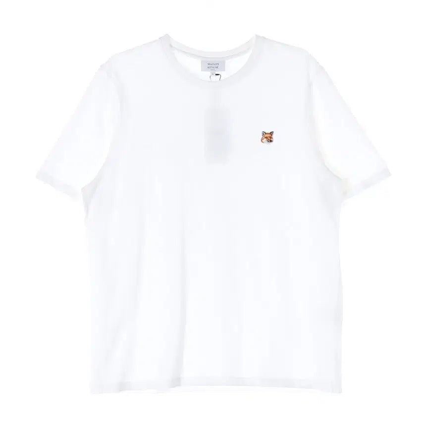 [BUNJANG] Maison Kitsuné 24SS Fox Head Patch Cotton T-Shirt White XL / (새상품) 메종키츠네 24SS 폭스헤드 패치 코튼 반팔 티셔츠 화이트 XL