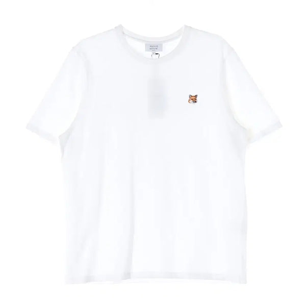 [BUNJANG] Maison Kitsuné 24SS Fox Head Patch Cotton T-Shirt White XL / (새상품) 메종키츠네 24SS 폭스헤드 패치 코튼 반팔 티셔츠 화이트 XL