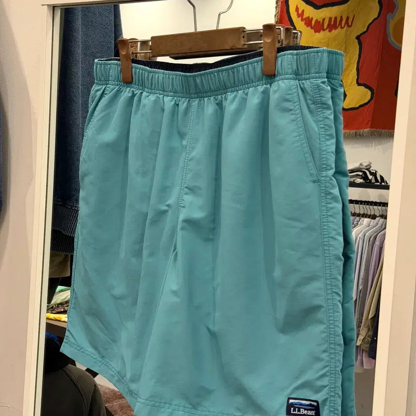 [BUNJANG] L.L.Bean 00s Nylon Swim Shorts 34inch Mint / 00s L.L.Bean 엘엘빈 나일론 스윔 쇼츠 (34inch)