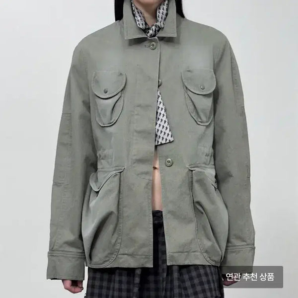 [BUNJANG] O.PPENYY Multi Pocket Safari Jacket Khaki S / 오픈yy MULTI POCKET SAFARI JACKET