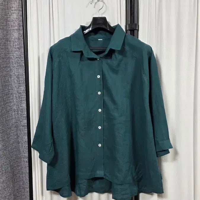 [BUNJANG] Stylish Linen Blouse (Free Size) / 세련된린넨블라우스(free)