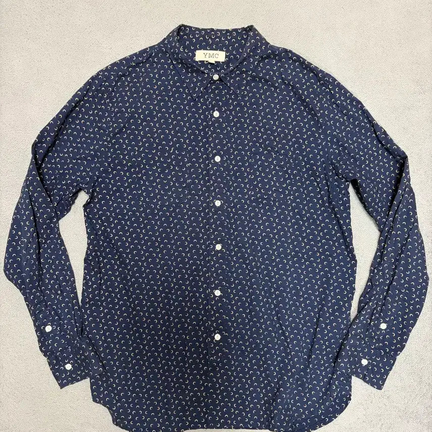 [BUNJANG] YMC Navy Pattern Shirt Size 100-103 / YMC 네이비 패턴 셔츠 100-103사이즈