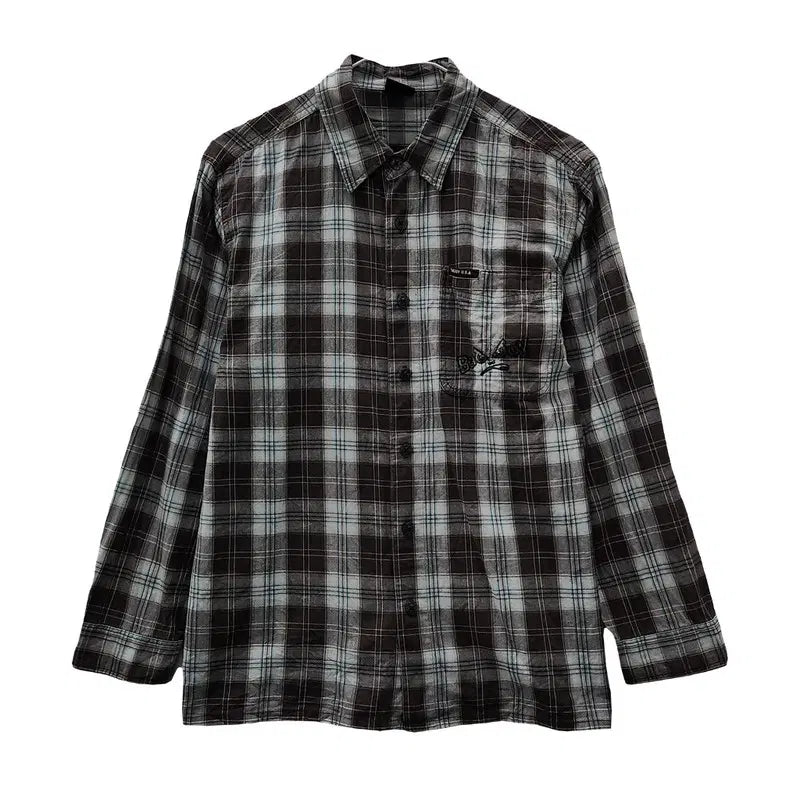 [BUNJANG] BAD BOY Vintage Y2K Casual Check Shirt / BAD BOY 배드보이 빈티지 Y2K 캐주얼 체크 프레피 셔츠