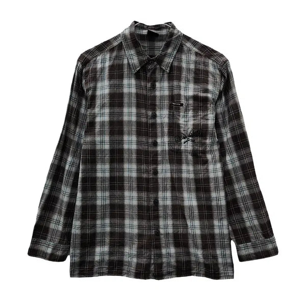 [BUNJANG] BAD BOY Vintage Y2K Casual Check Shirt / BAD BOY 배드보이 빈티지 Y2K 캐주얼 체크 프레피 셔츠