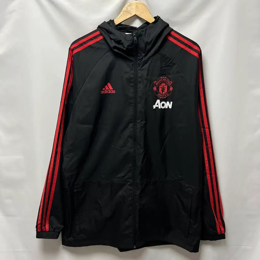 [BUNJANG] Adidas Manchester United 18-19 Rain Jacket Training Windbreaker 3XL / [정품/3XL] 아디다스 맨유 18-19 레인자켓 검빨 트레이닝 바람막이