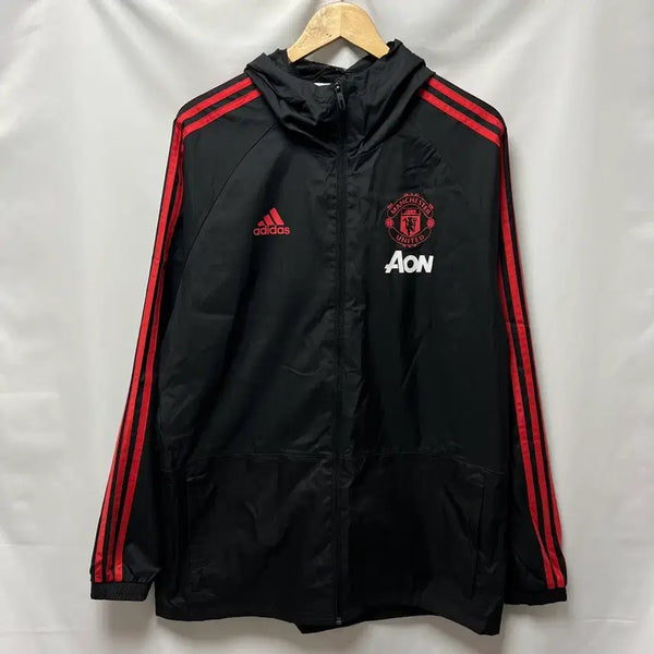 [BUNJANG] Adidas Manchester United 18-19 Rain Jacket Training Windbreaker 3XL / [정품/3XL] 아디다스 맨유 18-19 레인자켓 검빨 트레이닝 바람막이