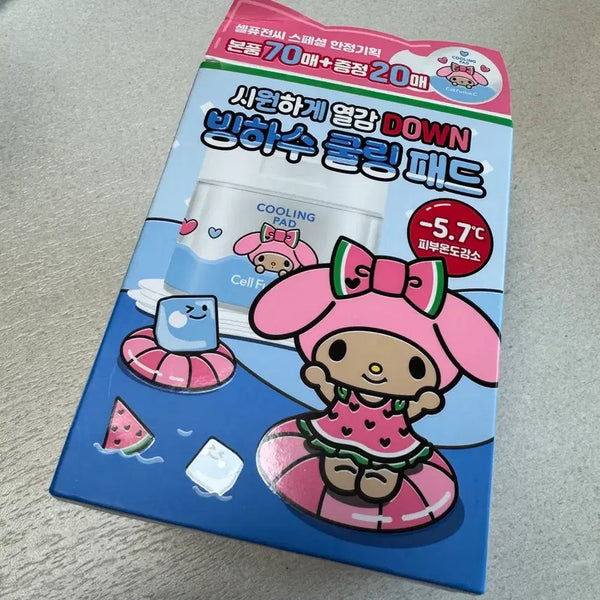 [BUNJANG] Cell Fusion C Glacier Water Cooling Pad 90 Count Sanrio My Melody / 셀퓨전씨 빙하수 쿨링패드 70매+20매 산리오 마이멜로디