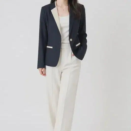 [BUNJANG] ON&ON Women's Navy Blazer O0737 / 온앤온 네이비 여자 85-160 블레이저 O0737