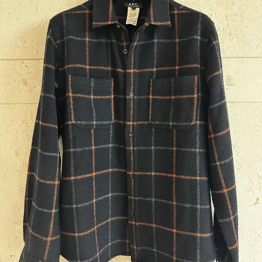 [BUNJANG] A.P.C. Wool Check Outer Shirt / A.P.C. 아페쎄 울 체크 아우터셔츠