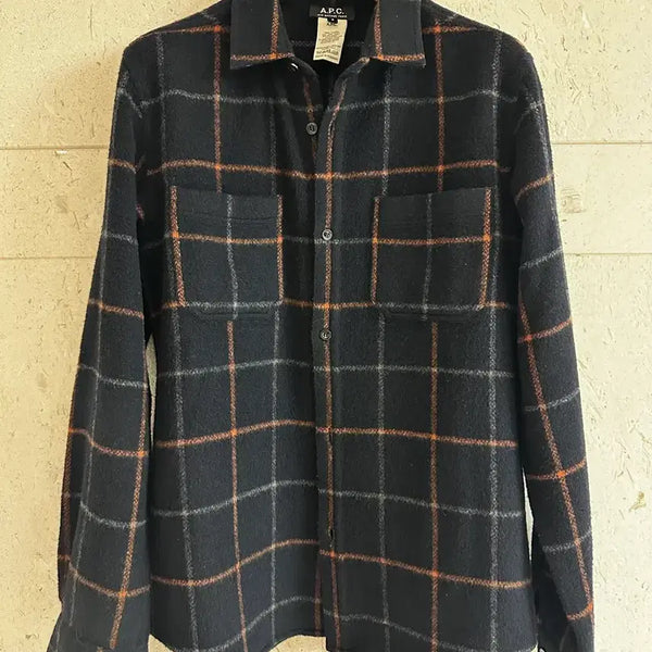 [BUNJANG] A.P.C. Wool Check Outer Shirt / A.P.C. 아페쎄 울 체크 아우터셔츠