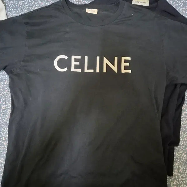 [BUNJANG] Celine Logo T-Shirt Black L / 셀린느 로고 반팔 티셔츠 블랙 L