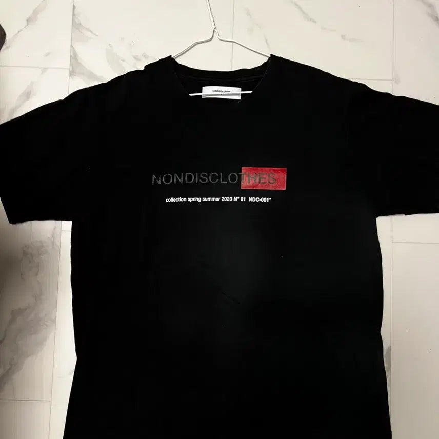 [BUNJANG] Non des Club NDC-001 Black T-Shirt XL / 논디즈클로즈 NDC-001 검은색 XL사이즈 반팔 티셔츠 판매
