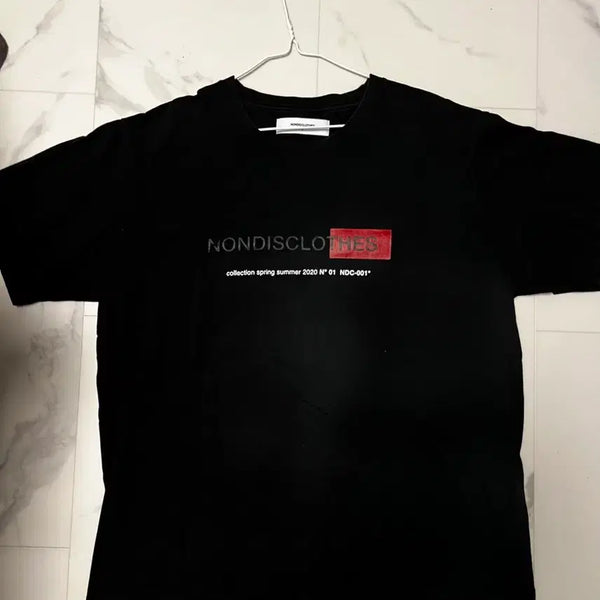 [BUNJANG] Non des Club NDC-001 Black T-Shirt XL / 논디즈클로즈 NDC-001 검은색 XL사이즈 반팔 티셔츠 판매