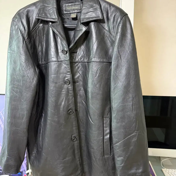 [BUNJANG] Banana Republic Leather Car Coat (KR 100) / 바나나리퍼브릭 가죽자켓 카코트(100)