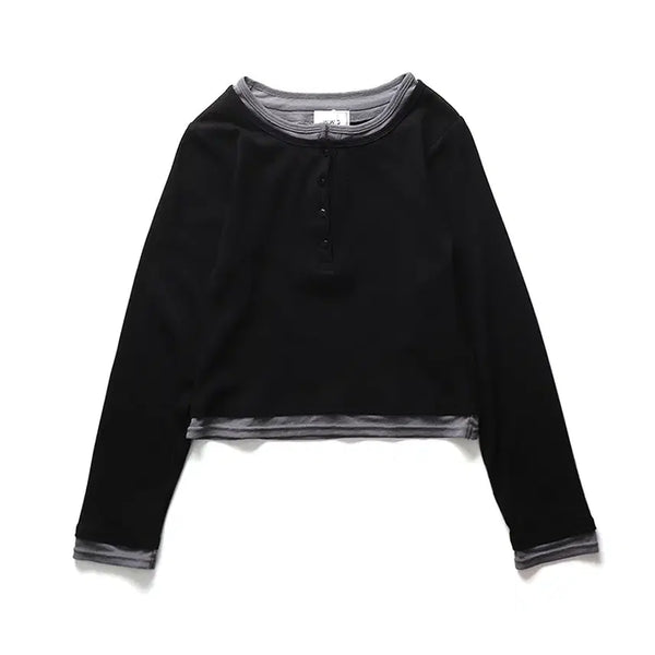 [BUNJANG] WHO'S WHO gallery Layered Henley Top / WHO'S WHO gallery Layered Henley Top