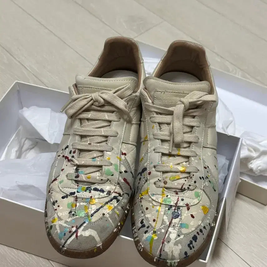 [BUNJANG] Maison Margiela Painted German Army Sneakers Size 255 / 메종 마르지엘라 페인팅 독일군 스니커즈 255