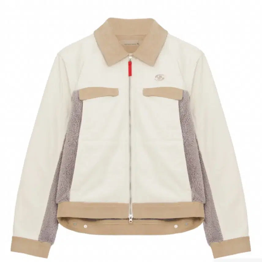 [BUNJANG] Sansan Gear Mixed Trucker Jacket Ivory / 산산기어 믹스드 트러커 자켓 아이보리