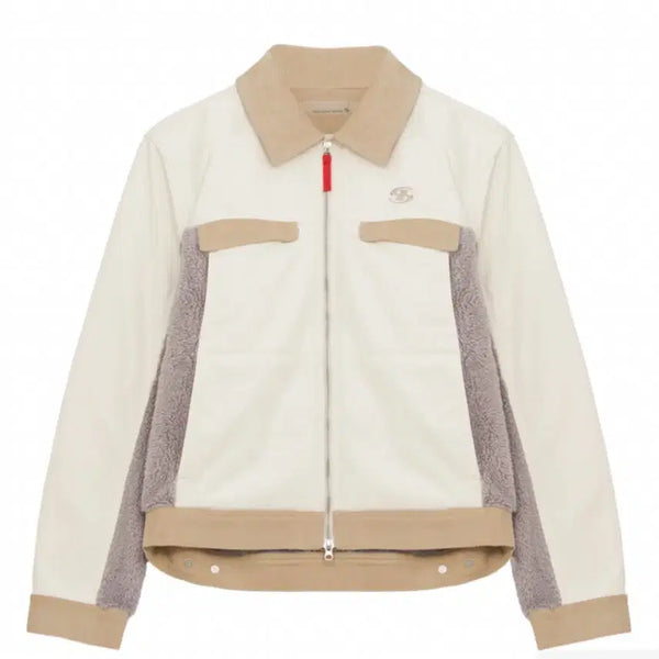 [BUNJANG] Sansan Gear Mixed Trucker Jacket Ivory / 산산기어 믹스드 트러커 자켓 아이보리