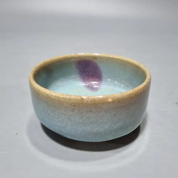 [BUNJANG] Goryeo Celadon "Cheongnam" Glazed Tea Bowl with Red Spots / 균요 청람유 홍반 다완. 지름9 높이 4.7