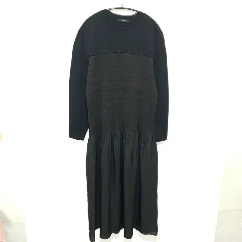 [BUNJANG] System Knit Color Block Pleated Dress / 시스템 니트 배색 플리츠 원피스 88-98-165_M2773