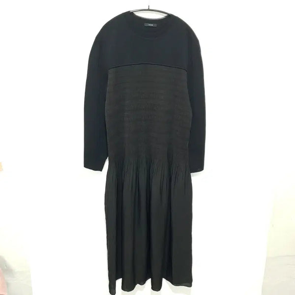 [BUNJANG] System Knit Color Block Pleated Dress / 시스템 니트 배색 플리츠 원피스 88-98-165_M2773