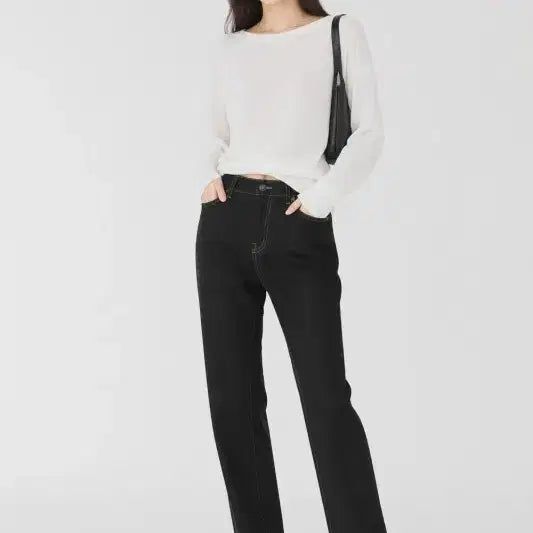 [BUNJANG] Kolon Sport Black Women's 28-Inch Jeans / 코오롱 블랙 여자 28인치 청바지 O0797