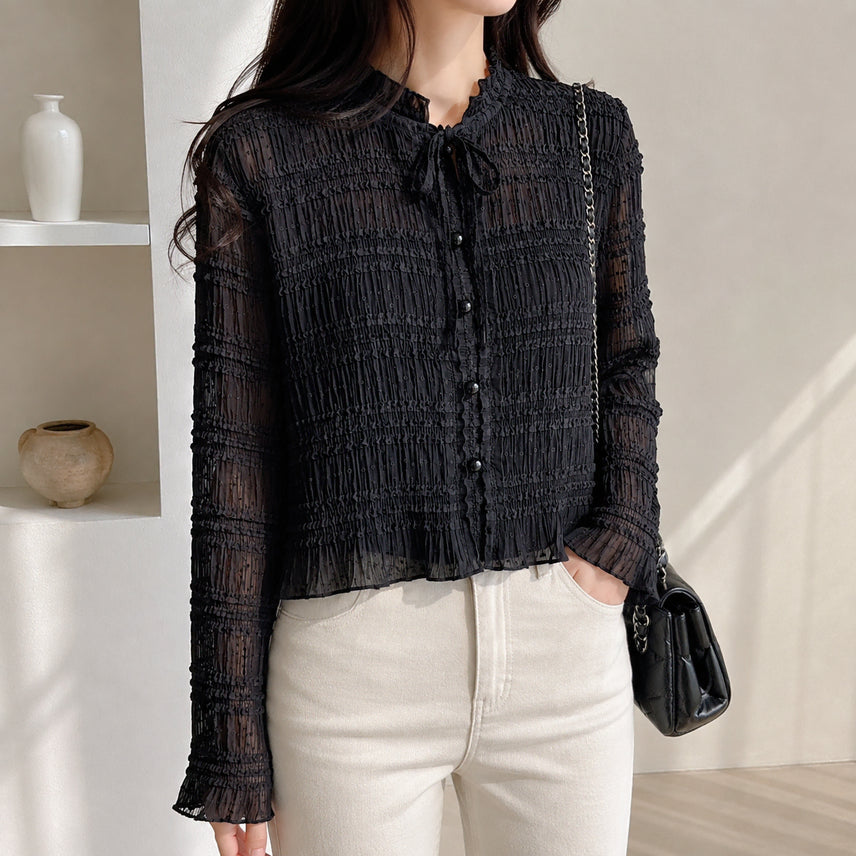 [BUNJANG] JS STUDIO See-through Blouse / [55]지스튜디오 시스루 블라우스