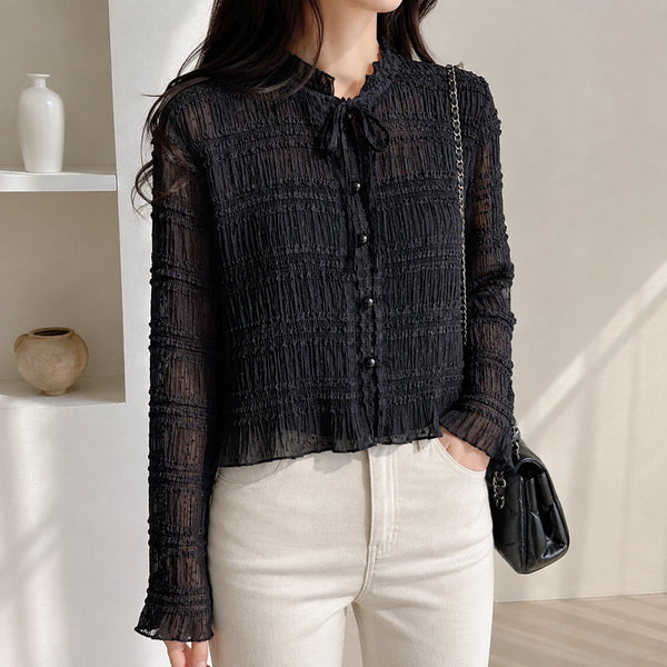 [BUNJANG] JS STUDIO See-through Blouse / [55]지스튜디오 시스루 블라우스