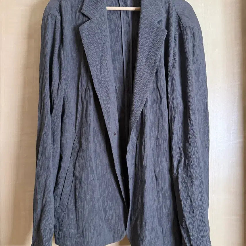 [BUNJANG] Time Homme 26SS Sample Pleats Blazer Dark Grey / 타임옴므 26ss 샘플 플리츠 블레이저 다크그레이 100