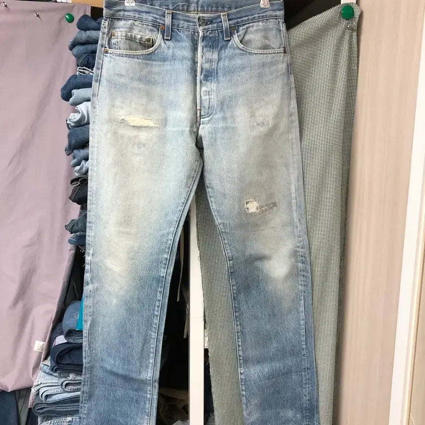 [BUNJANG] Levi's 501 Vintage Jeans 1984-1985 USA Made Light Blue / 80s 리바이스501 USA (84-85)라이트블루 허리34 둘레84