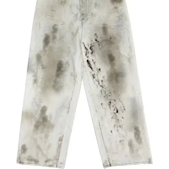 [BUNJANG] QAP Dirty Baggy Pants Cream / QAP 큐에이피 더티 배기 팬츠 크림