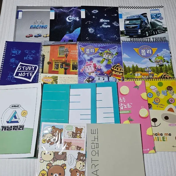 [BUNJANG] 16-Book Notebook Set + Free Gift / [일괄]노트 16권 세트(+덤 증정)