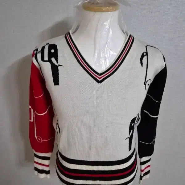 [BUNJANG] Thom Browne Women's V-Neck Casual Knit Size 55 / 톰브/여성용/v넥/캐주얼니트/상태A