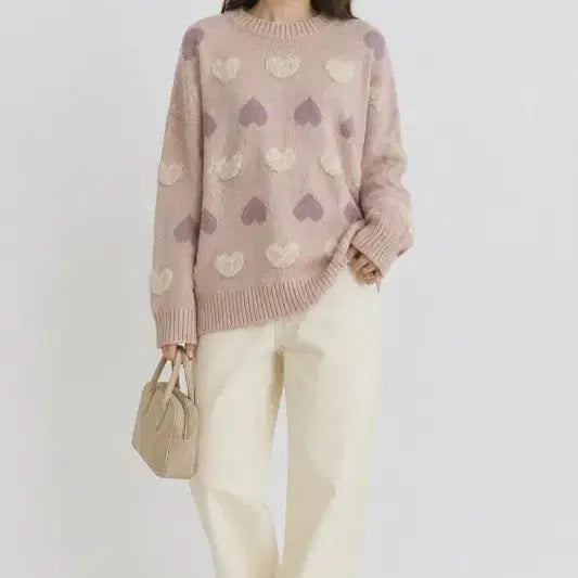[BUNJANG] Olive des Olive Light Pink Knit Top / 올리브데올리브 라이트 핑크 여자 82-160 니트 O0727