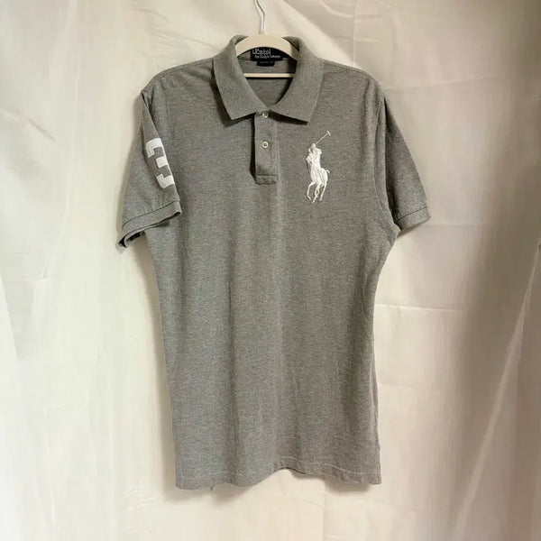 [BUNJANG] Polo Ralph Lauren Big Pony Gray PK T-Shirt / 폴로랄프로렌 빅포니 그레이 pk 카라티