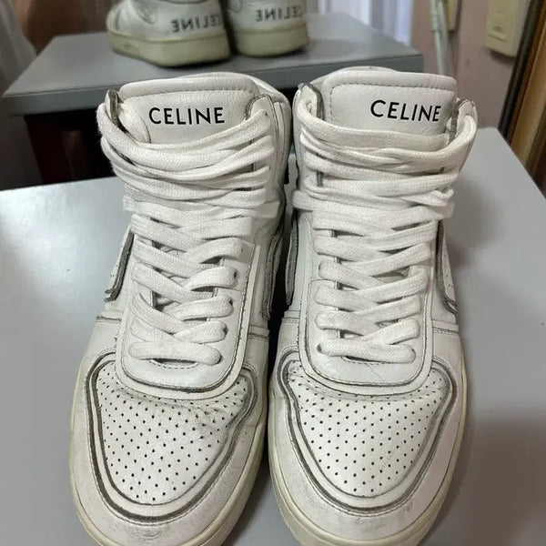 [BUNJANG] Celine High-Top Sneakers White Size 36 / 셀린느 하이탑 스니커즈 36