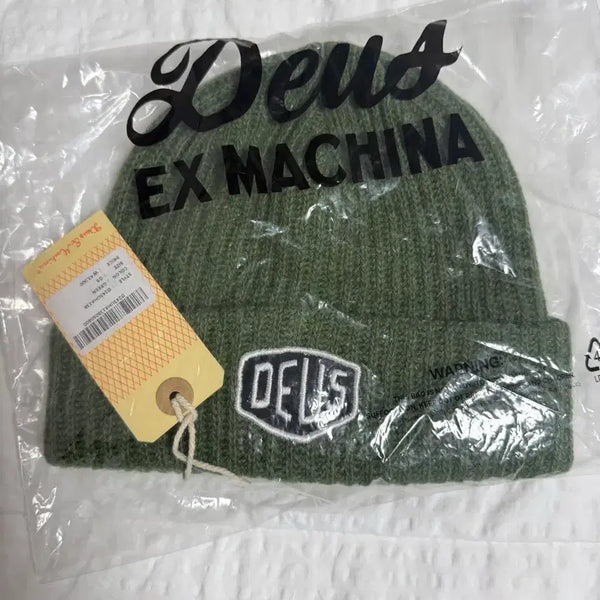 [BUNJANG] Deus Ex Machina Logo Beanie - Dark Green / 새상품 데우스 비니