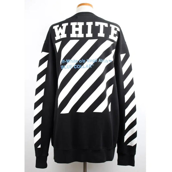 [BUNJANG] Off-White Arrow Blue Lettering Long Sleeve Shirt XL / [정품/당일출고] 오프화이트 애로우 블루 레터링 긴팔 슬리브 XL / 105