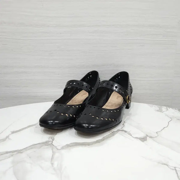 [BUNJANG] Dior Teddy-D Heeled Ballerina Shoes 38.5 KCB651ACA-S900 / 38.5 / 디올 테디-D 힐 발레리나 슈즈 KCB651ACA-S900