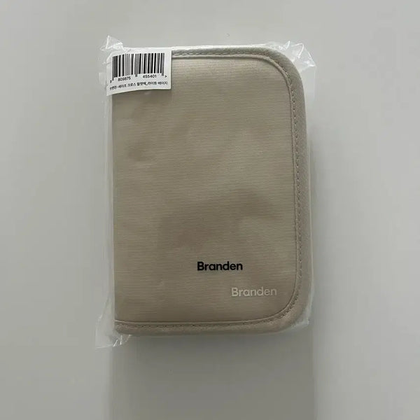[BUNJANG] Brandon Anti-Theft Wallet Beige / 브랜든 도난방지 지갑 베이지