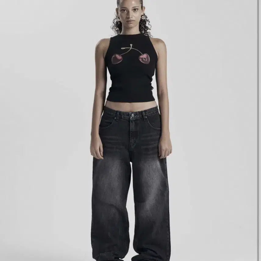 [BUNJANG] Odor Nas Raw Wide Denim Black / Odor 오도어 나스 데님 블랙 nas raw wide denim in black