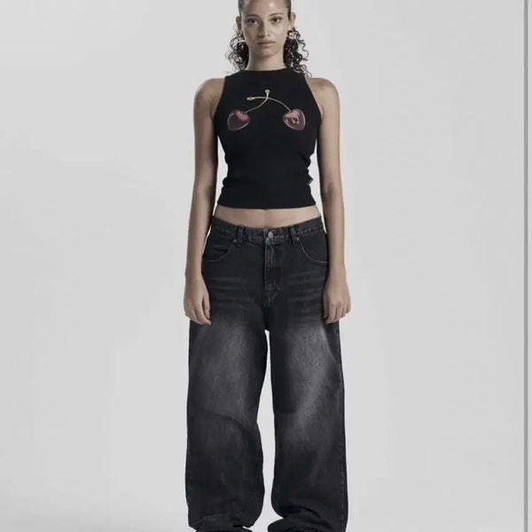 [BUNJANG] Odor Nas Raw Wide Denim Black / Odor 오도어 나스 데님 블랙 nas raw wide denim in black