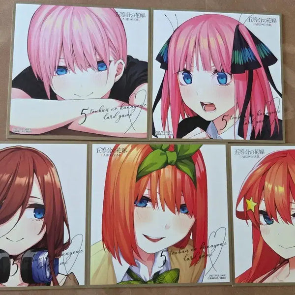 [BUNJANG] The Quintessential Quintuplets Shikishi Bundle Set / 일괄) 오등분의 신부 색지