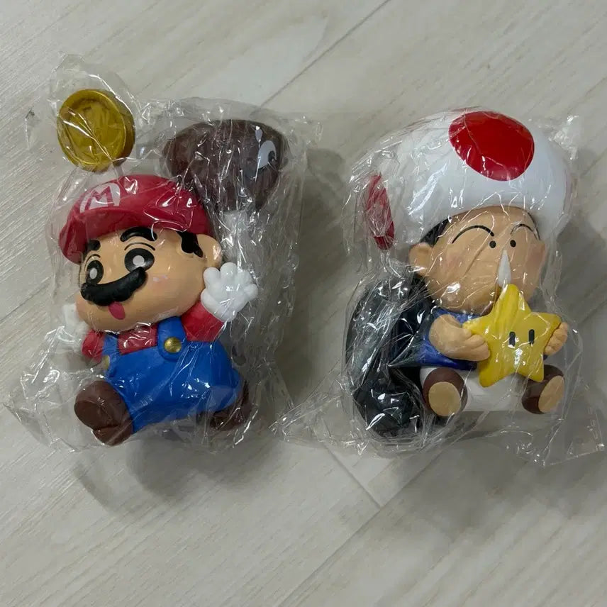 [BUNJANG] Super Mario & Crayon Shin-chan Mushroom Figure Set (8cm) / (2개 세트) 슈퍼마리오 짱구는못말려 짱구 버섯 맹구 약 8cm 피규어